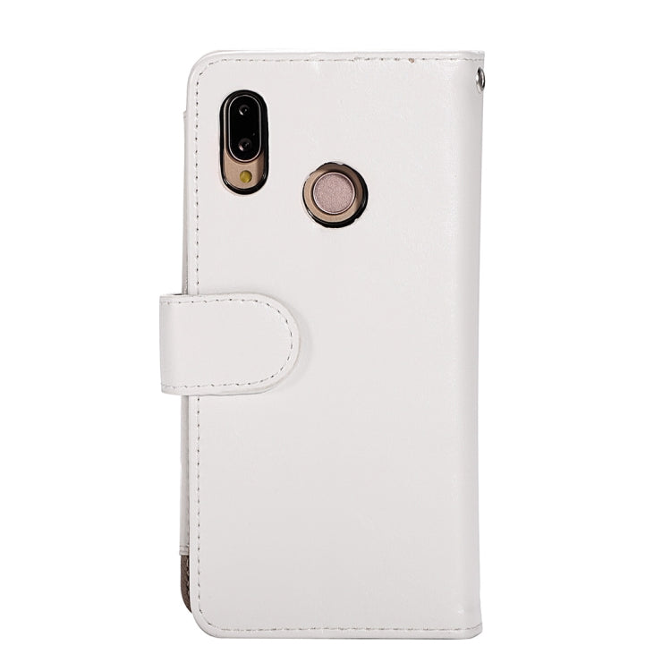 Crazy Horse Texture Horizontal Flip Detachable Zipper Leather Case for Huawei P20 Lite / Nova 3e, with Card Slot & & Wallet & Photo Frame & Lanyard