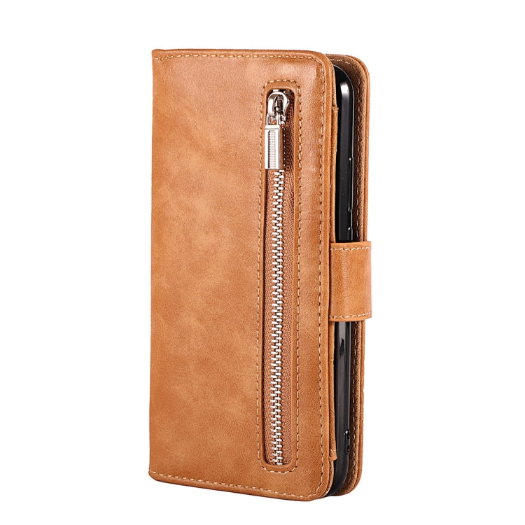 Crazy Horse Texture Horizontal Flip Detachable Zipper Leather Case for Huawei P20 Lite / Nova 3e, with Card Slot & & Wallet & Photo Frame & Lanyard