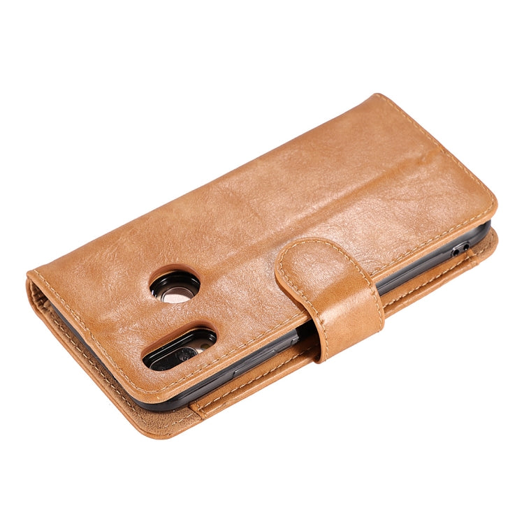 Crazy Horse Texture Horizontal Flip Detachable Zipper Leather Case for Huawei P20 Lite / Nova 3e, with Card Slot & & Wallet & Photo Frame & Lanyard