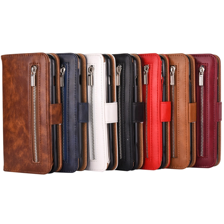 Crazy Horse Texture Horizontal Flip Detachable Zipper Leather Case for Huawei P20 Lite / Nova 3e, with Card Slot & & Wallet & Photo Frame & Lanyard