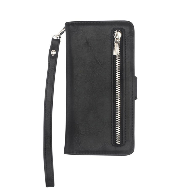 Crazy Horse Texture Horizontal Flip Detachable Zipper Leather Case for Huawei P20 Pro, with Card Slot & & Wallet & Photo Frame & Lanyard