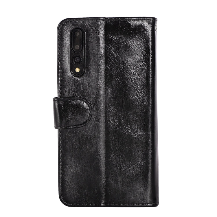 Crazy Horse Texture Horizontal Flip Detachable Zipper Leather Case for Huawei P20 Pro, with Card Slot & & Wallet & Photo Frame & Lanyard
