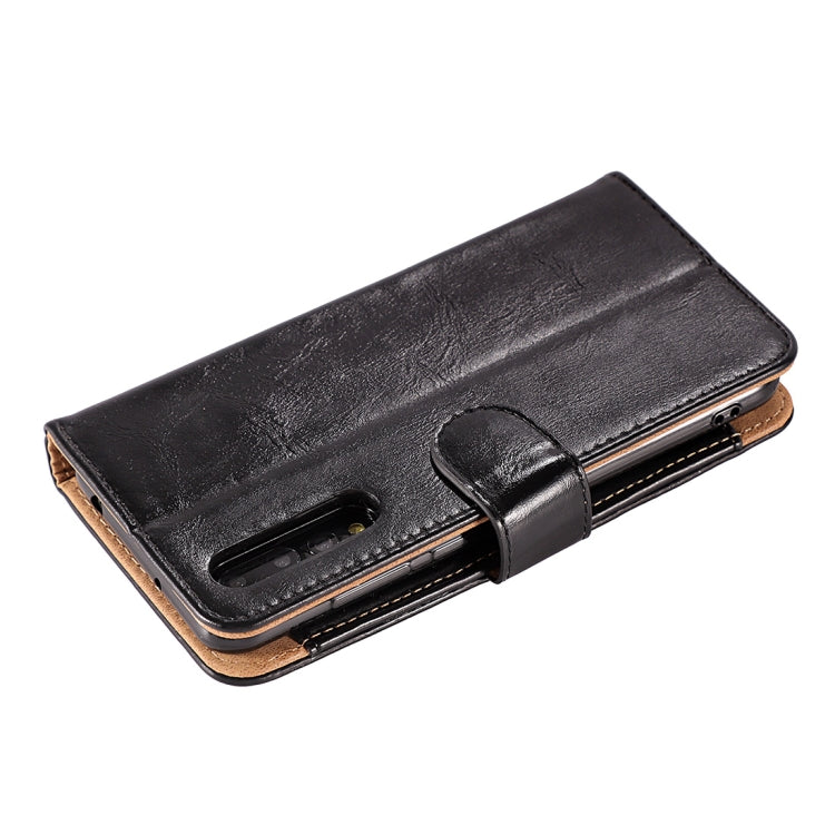 Crazy Horse Texture Horizontal Flip Detachable Zipper Leather Case for Huawei P20 Pro, with Card Slot & & Wallet & Photo Frame & Lanyard