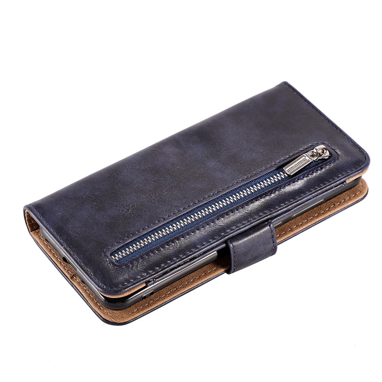 Crazy Horse Texture Horizontal Flip Detachable Zipper Leather Case for Huawei P20 Pro, with Card Slot & & Wallet & Photo Frame & Lanyard