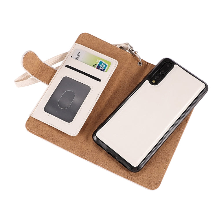 Crazy Horse Texture Horizontal Flip Detachable Zipper Leather Case for Huawei P20 Pro, with Card Slot & & Wallet & Photo Frame & Lanyard