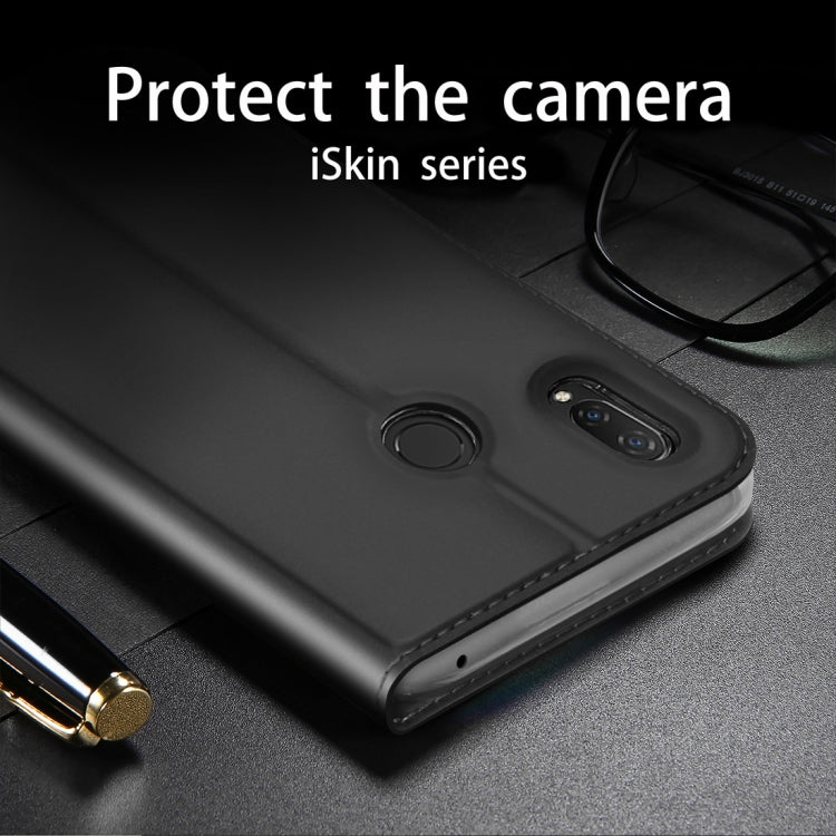 DZGOGO ISKIN Series Slight Frosted PU + TPU Case for Huawei nova 3 with Card Slots & Holder