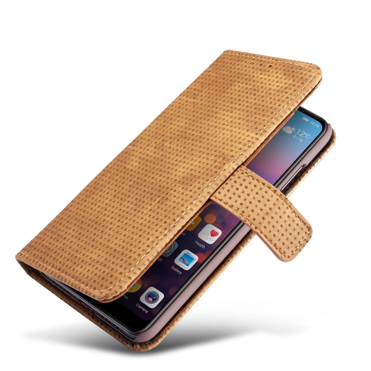Retro Style Mesh Breathable Horizontal Flip Leather Case for Huawei P20 Lite, with Card Slot & Holder & Wallet