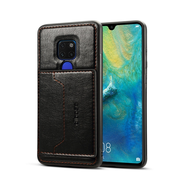 Dibase TPU + PC + PU Crazy Horse Texture Protective Case for Huawei Mate 20, with Holder & Card Slots