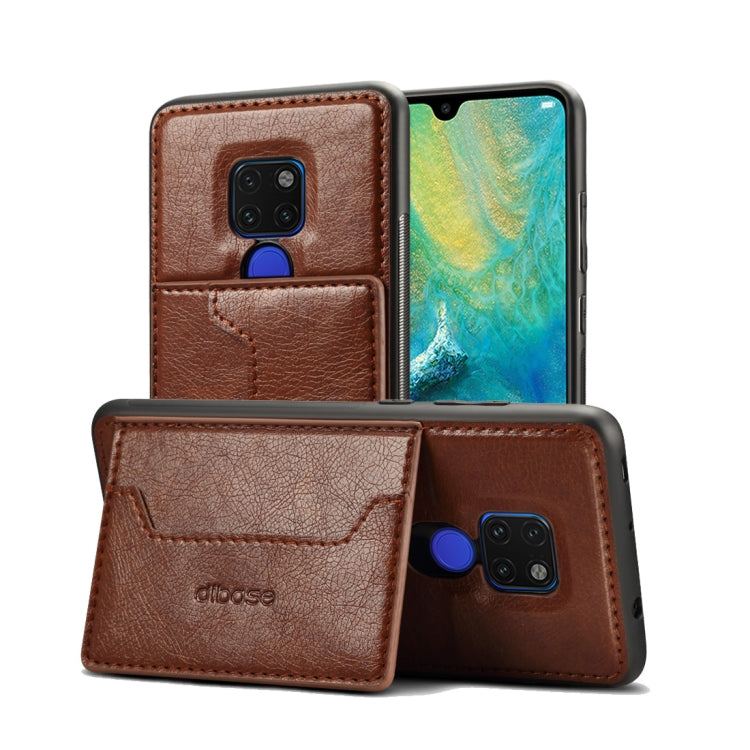 Dibase TPU + PC + PU Crazy Horse Texture Protective Case for Huawei Mate 20, with Holder & Card Slots