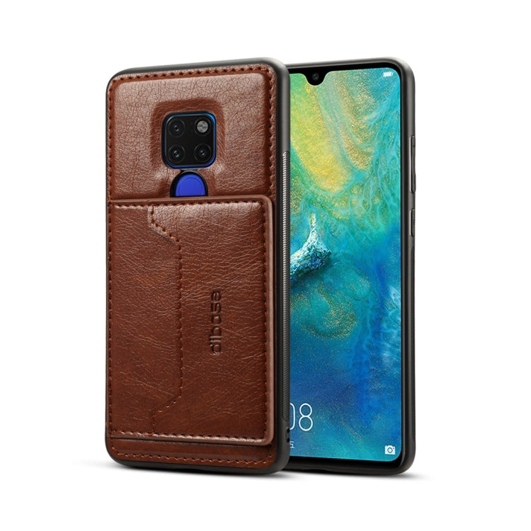 Dibase TPU + PC + PU Crazy Horse Texture Protective Case for Huawei Mate 20, with Holder & Card Slots