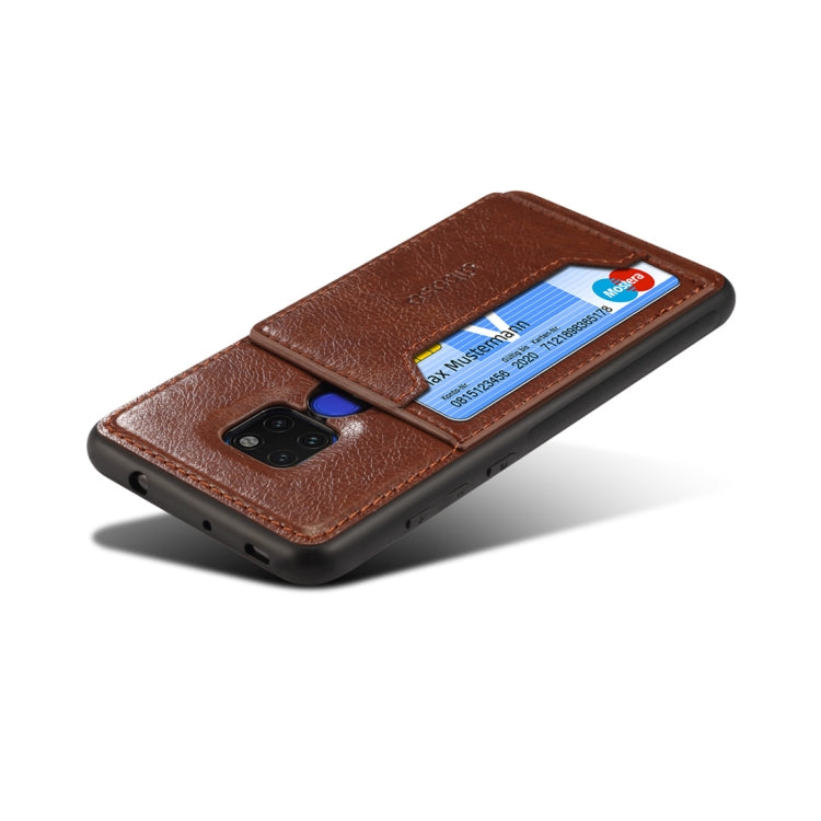 Dibase TPU + PC + PU Crazy Horse Texture Protective Case for Huawei Mate 20, with Holder & Card Slots