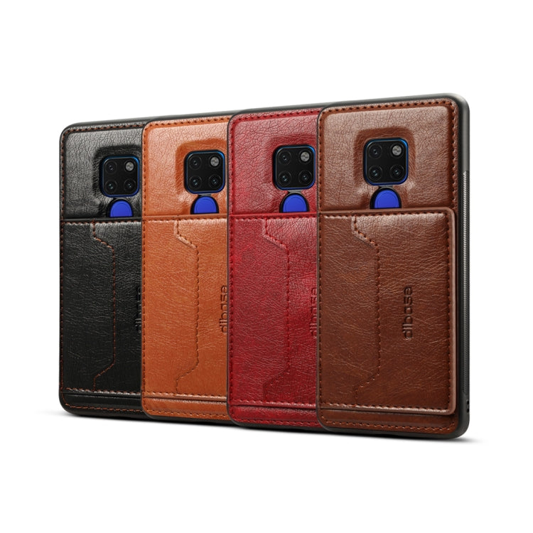 Dibase TPU + PC + PU Crazy Horse Texture Protective Case for Huawei Mate 20, with Holder & Card Slots