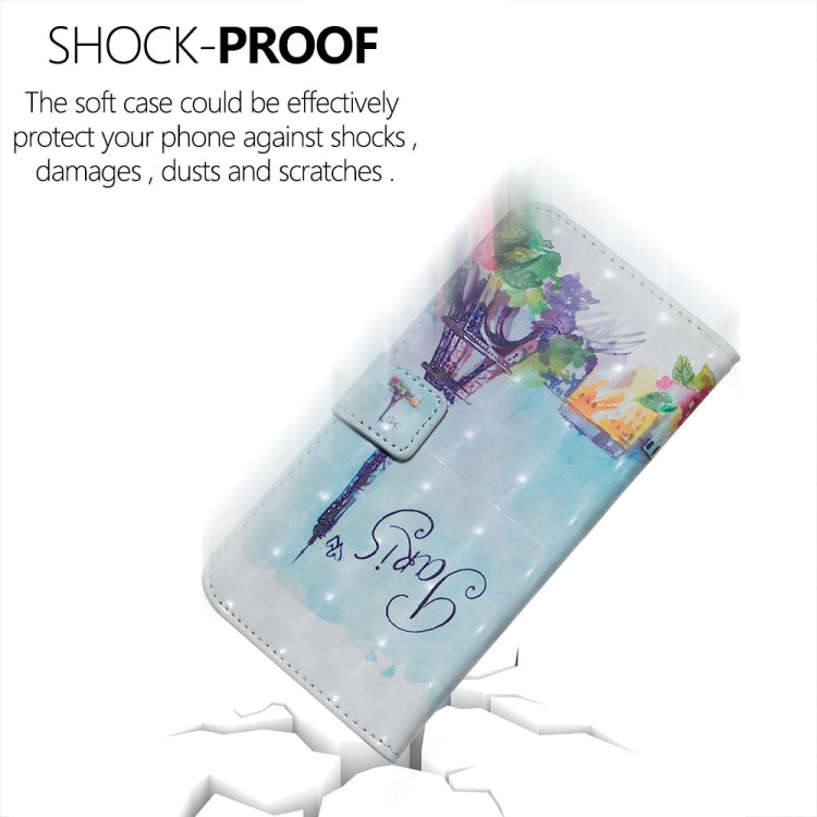 Tower Pattern 3D Horizontal Flip Leather Case for Huawei P30 Lite, with Holder & Card Slots & Photo Frame & Wallet