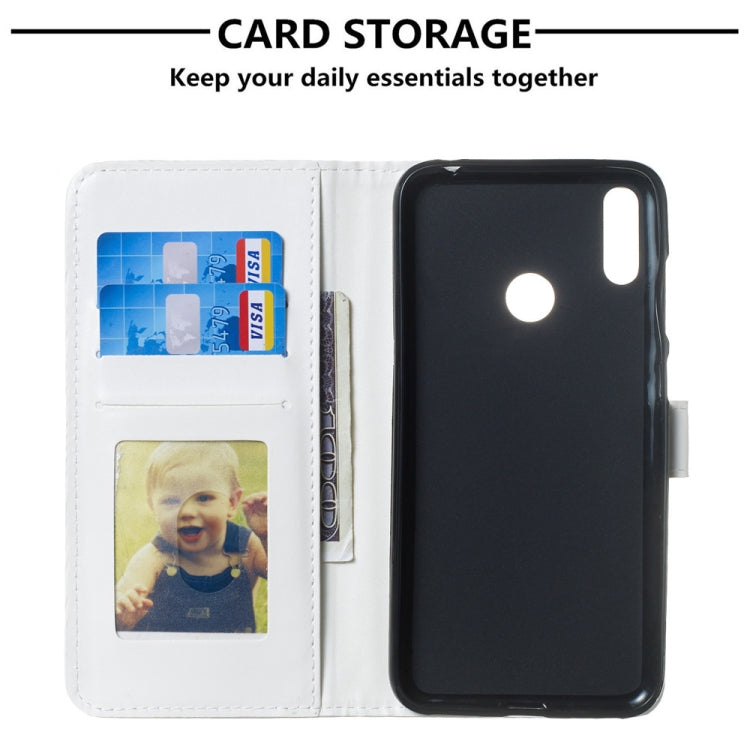 Pink Tree Pattern 3D Horizontal Flip Leather Case for Huawei Y7 (2019), with Holder & Card Slots & Photo Frame & Wallet