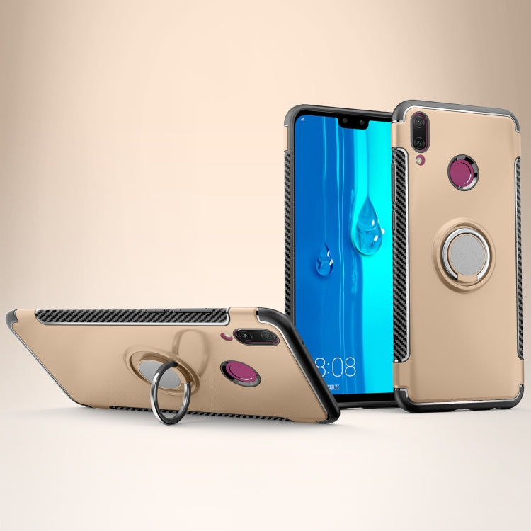 Magnetic 360 Degree Rotation Ring Holder Armor Protective Case for Huawei  Y9 (2019)