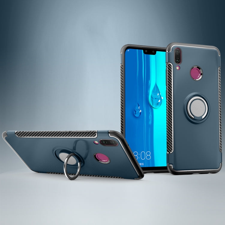 Magnetic 360 Degree Rotation Ring Holder Armor Protective Case for Huawei  Y9 (2019)