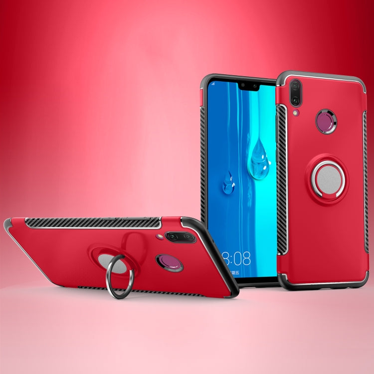 Magnetic 360 Degree Rotation Ring Holder Armor Protective Case for Huawei  Y9 (2019)
