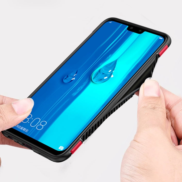 Magnetic 360 Degree Rotation Ring Holder Armor Protective Case for Huawei  Y9 (2019)