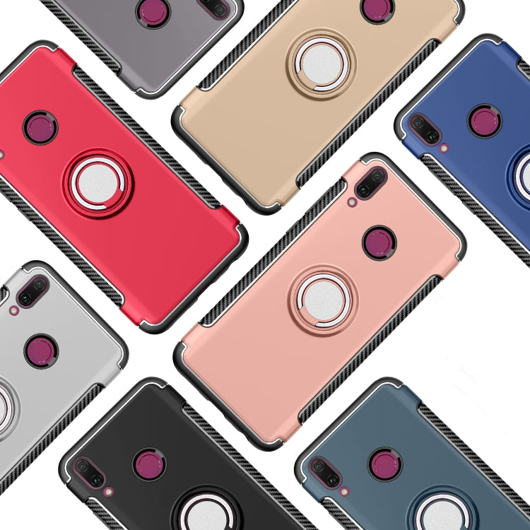 Magnetic 360 Degree Rotation Ring Holder Armor Protective Case for Huawei  Y9 (2019)