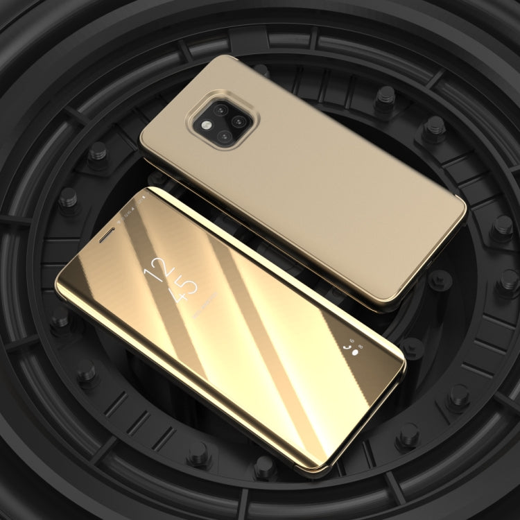 Mirror Clear View Horizontal Flip PU Smart Leather Case for Huawei Mate 20 Pro, with Holder