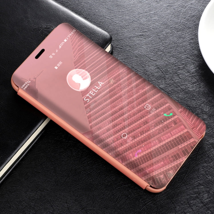 Mirror Clear View Horizontal Flip PU Smart Leather Case for Huawei Mate 20 Pro, with Holder