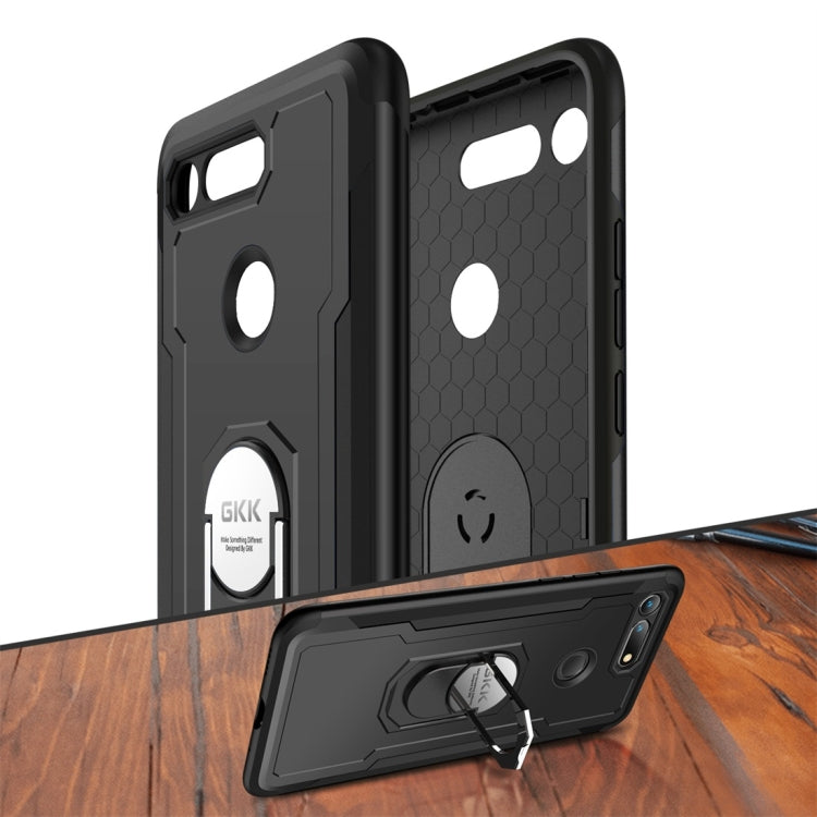 GKK Magnetic 360 Degree Rotation Ring Holder PC + TPU Armor Case for Huawei Honor View 20