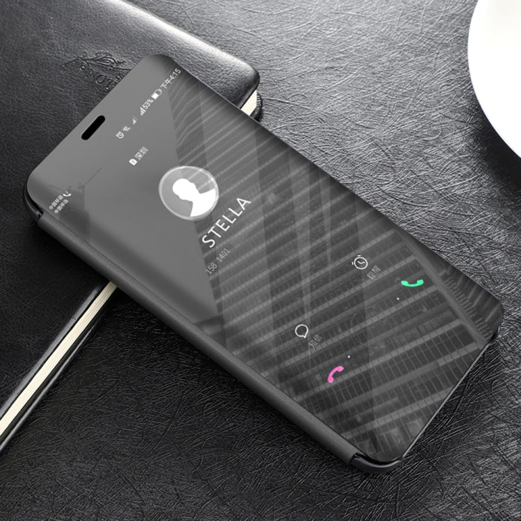 Mirror Clear View Horizontal Flip PU Smart Leather Case for Huawei Mate 20, with Holder