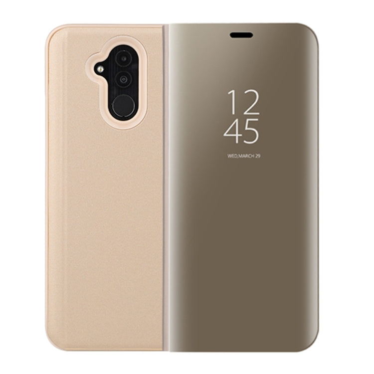 Mirror Clear View Horizontal Flip PU Smart Leather Case for Huawei Mate 20 Lite, with Holder