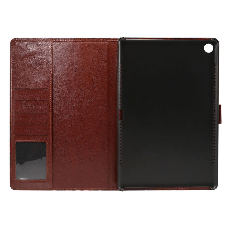 dibase for Huawei MediaPad M5 10.8 inch Cowboy Leather Case Surface PU Leather Case with Holder & Card Slots & Wallet(Baby Blue)