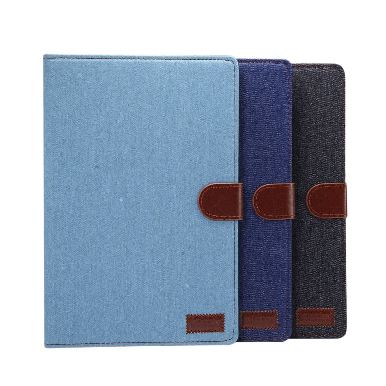 dibase for Huawei MediaPad M5 10.8 inch Cowboy Leather Case Surface PU Leather Case with Holder & Card Slots & Wallet(Baby Blue)