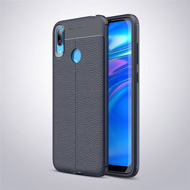 Litchi Texture TPU Shockproof Case for Huawei Y7 (2019)