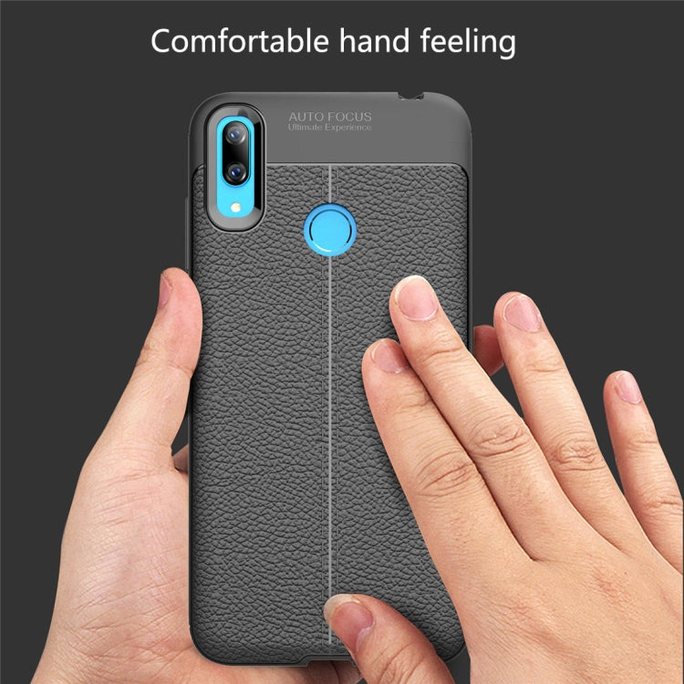 Litchi Texture TPU Shockproof Case for Huawei Y7 (2019)
