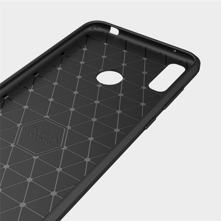 Brushed Texture Carbon Fiber TPU Case for Huawei Y7 (2019)