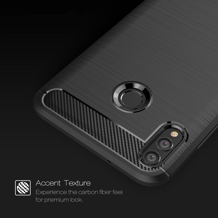 Brushed Texture Carbon Fiber Shockproof TPU Case for Huawei Honor 8X Max
