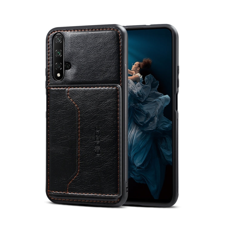 Dibase TPU + PC + PU Crazy Horse Texture Protective Case for Huawei Nova 5 / Nova 5 Pro, with Holder & Card Slots