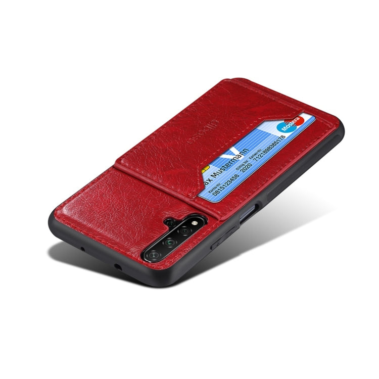 Dibase TPU + PC + PU Crazy Horse Texture Protective Case for Huawei Nova 5 / Nova 5 Pro, with Holder & Card Slots