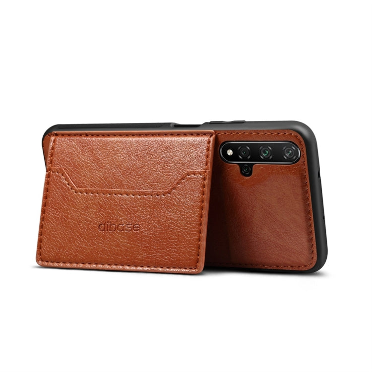 Dibase TPU + PC + PU Crazy Horse Texture Protective Case for Huawei Nova 5 / Nova 5 Pro, with Holder & Card Slots