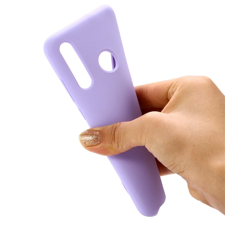 Solid Color Liquid Silicone Dropproof Protective Case for Huawei Honor 10i