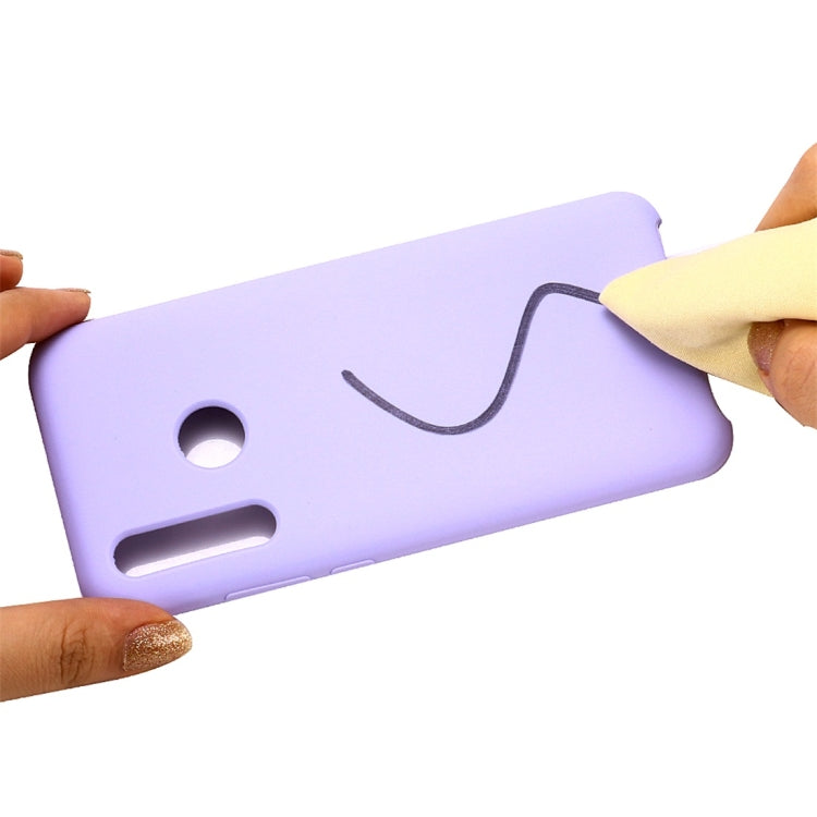 Solid Color Liquid Silicone Dropproof Protective Case for Huawei Honor 10i