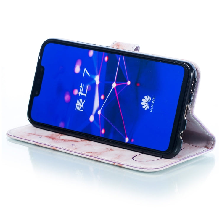 Heart + Marble Pattern Horizontal Flip Leather Case for Huawei Mate 20 Lite, with Holder & Card Slots & Wallet & Lanyard