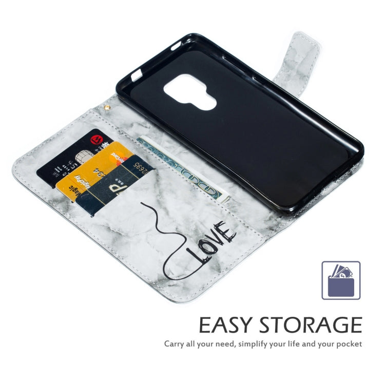 Heart + Marble Pattern Horizontal Flip Leather Case for Huawei Mate 20, with Holder & Card Slots & Wallet & Lanyard