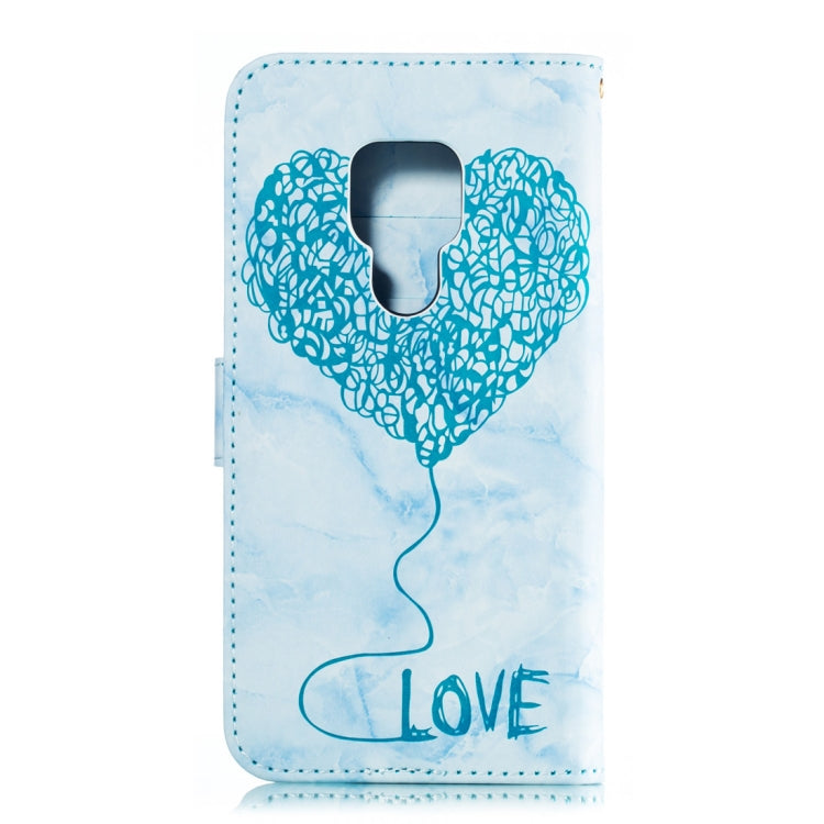 Heart + Marble Pattern Horizontal Flip Leather Case for Huawei Mate 20, with Holder & Card Slots & Wallet & Lanyard