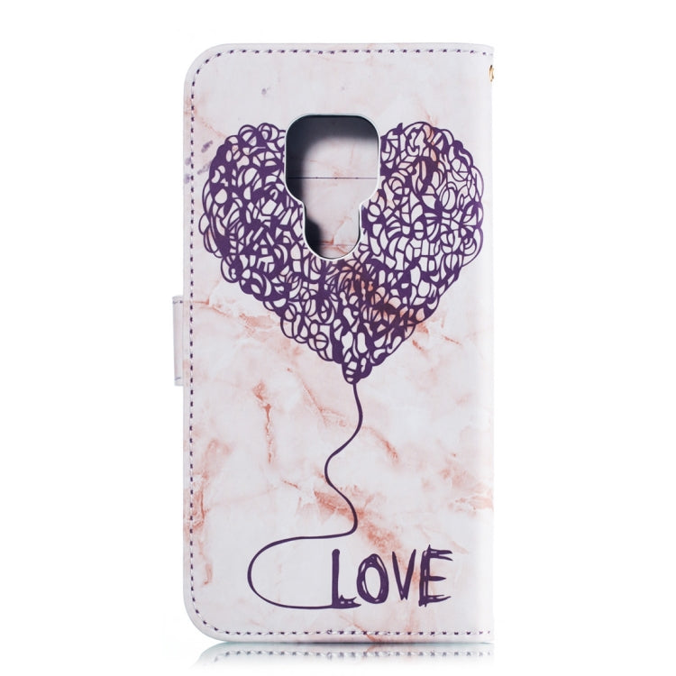 Heart + Marble Pattern Horizontal Flip Leather Case for Huawei Mate 20, with Holder & Card Slots & Wallet & Lanyard