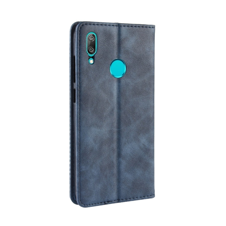 Magnetic Buckle Retro Texture Horizontal Flip Leather Case for Huawei Y7 (2019) / Y7 Prime (2019), with Holder & Card Slots & Wallet