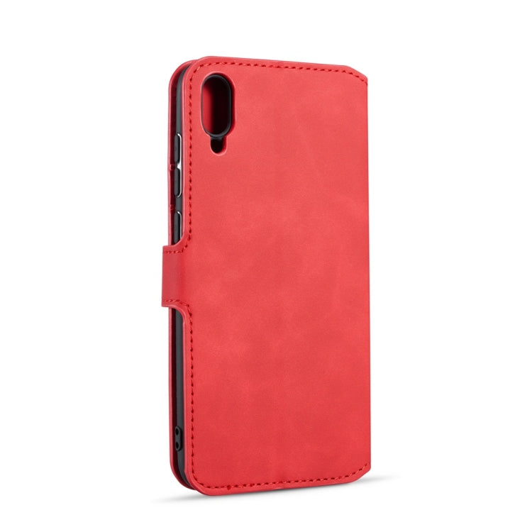 DG.MING Retro Oil Side Horizontal Flip Case for Huawei Y7 Pro (2019), with Holder & Card Slots & Wallet