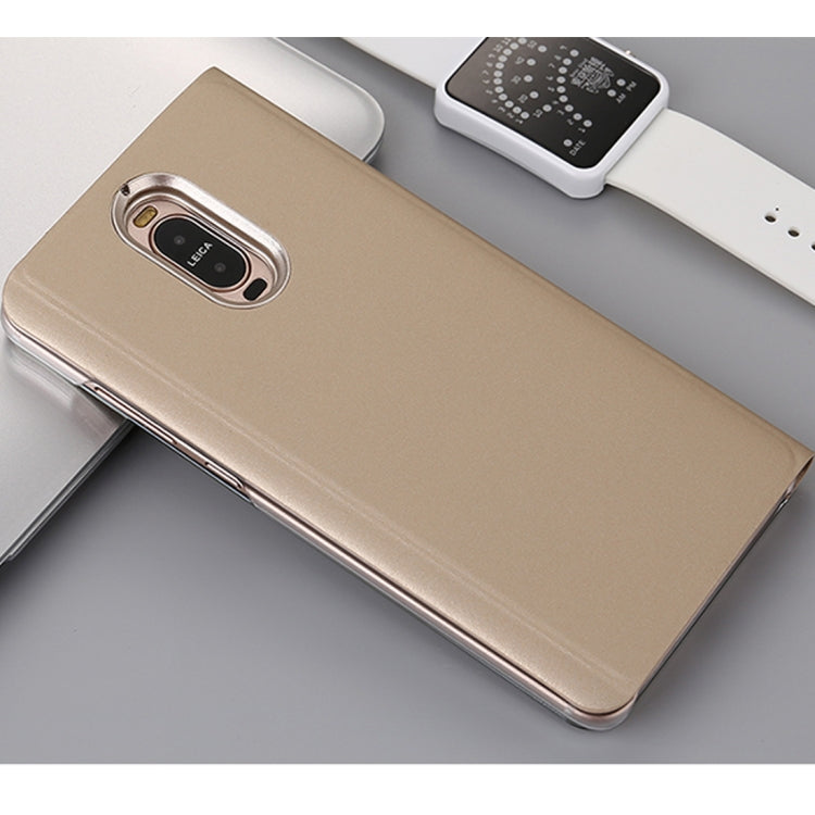 For Huawei  Mate 9 Pro Electroplating PC + PU Horizontal Flip Protective Case with Stand Holder & Sleep / Wake-up Function