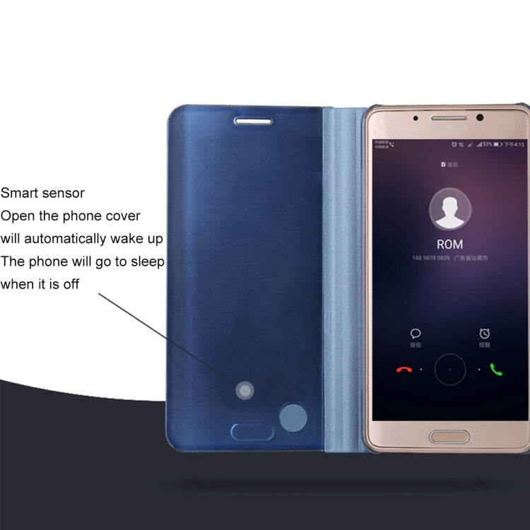 For Huawei  Mate 9 Pro Electroplating PC + PU Horizontal Flip Protective Case with Stand Holder & Sleep / Wake-up Function