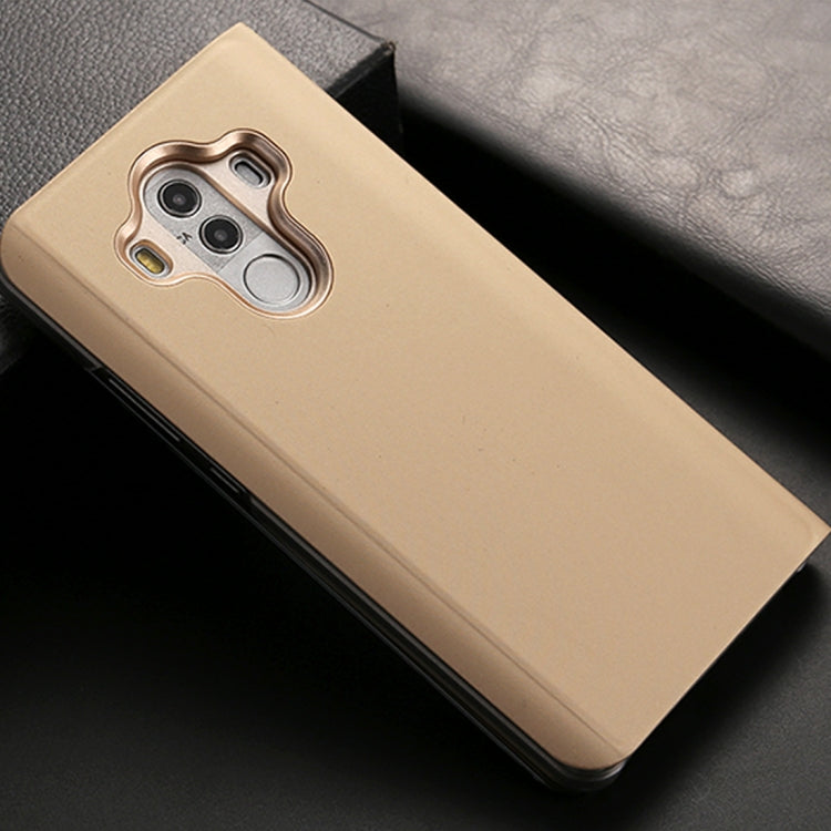 For Huawei  Mate 10 Pro Electroplating PC + PU Horizontal Flip Protective Case with Stand Holder & Sleep / Wake-up Function