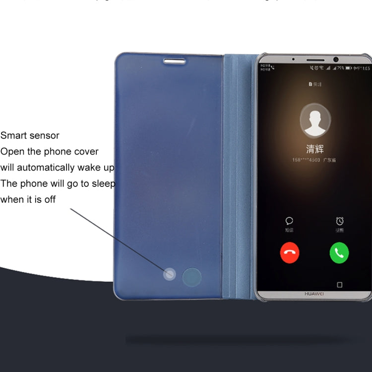 For Huawei  Mate 10 Pro Electroplating PC + PU Horizontal Flip Protective Case with Stand Holder & Sleep / Wake-up Function