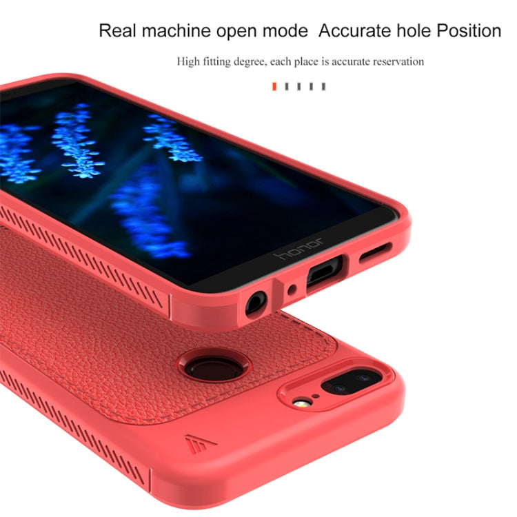 Lenuo for  Leshen Series Huawei Honor 9 Lite TPU Litchi Texture Dropproof Protective Back Cover Case